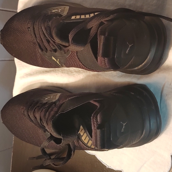 Puma Enzo Black/Metallic Gold Women's 6.5 - Picture 6 of 7